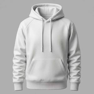 Sudadera con Capucha de Cuero Marrón para Hombre, Corte Regular, Estilo Casual Urbano, Color Sólido, Manga Larga, para Otoño - Product Image 2