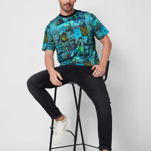 Men's O-Neck Short Sleeve Cotton T-<b>Shirt</b> <b>Patchwork</b> Print Slim Fit Casual Jersey Top Men Printed T-<b>Shirts</b> Men Customized Tees - Product Image 2