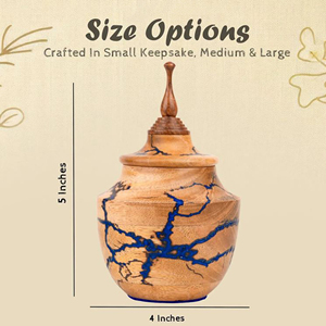 Wooden Cremation Urn with Glossy Finish Wholesale Wooden Funeral Urn Manufacturer by AYAANS - Product Image 4