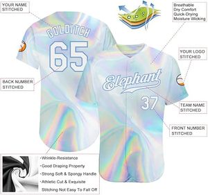เสื้อเบสบอลซอฟต์บอลแบบกำหนดเองสำหรับทุกเพศ ดูดซับความชื้น พิมพ์ลายแบบระเหิด คอวี แขนสั้น ปักชื่อส่วนตัว - Product Image 2