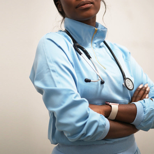 Blouse médicale esthétique anti-rides à manches longues avec fermeture éclair en acier inoxydable, grande taille, pour infirmières et professionnels de santé - Product Image 5