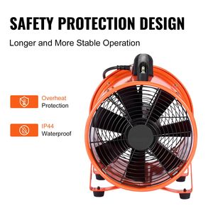 Ventilatore Cilindrico Portatile da 350W, Potente, da 10 Pollici, con Tubo Flessibile da 10 Metri, 1948CFM, Soffiatore Industriale a U per Officina, 10 Pollici - Product Image 5