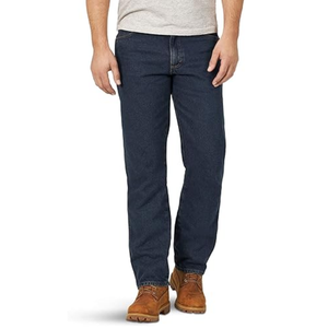 Pantalones Vaqueros de Mezclilla Azules Personalizados de Corte Regular para Hombre, para Uso Diario Informal, Moda Urbana y Marca Privada - Product Image 1