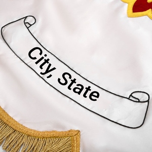 Drapeau de la Croix Rouge de Constantine, bannière personnalisée pour conclave maçonnique, drapeau de la Loge Blanche avec franges dorées - Product Image 2