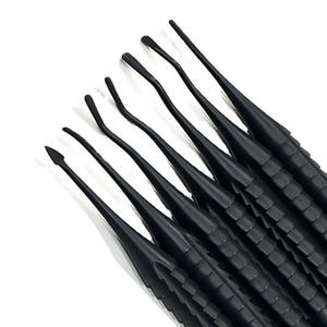 Sambrialmed International Kit de 7 Elevadores Dentales Manuales Luxating Tipo Pala con Estuche, Recubiertos de Titanio Negro Ref: SI-44-420 - Product Image 4