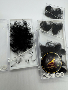 Extensions de cils pré-faits en éventail 14D, faciles à poser, naturelles et personnalisées, haute qualité, usage professionnel en salon, meilleures ventes Vietnam - Product Image 3
