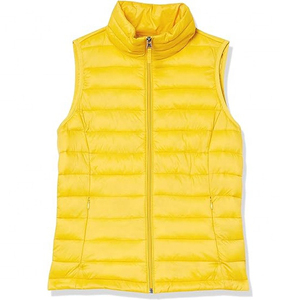 Chaleco acolchado sin mangas, ligero, impermeable, transpirable, cortavientos, plegable, de talla grande, para mujer, de poliéster, para invierno. - Product Image 3