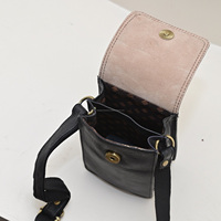 Nouveau sac de téléphone en cuir véritable marron pour hommes et femmes Style Vintage en cuir de vachette bandoulière téléphone sac à main petits sacs à bandoulière