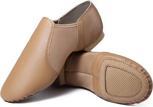 Zapatos de Baile de Jazz de Cuero, Antideslizantes, con Suela Partida, Cómodos y Planos para Niñas - Product Image 4