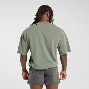 T-shirt vintage personnalisé en gros, coton 100% de haute qualité, coupe oversize décontractée, imprimé, tissu 260 grammes, OEM - Product Image 2