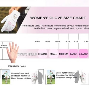 ถุงมือกอล์ฟหนังสังเคราะห์สีขาว ระบายอากาศได้ดี สำหรับผู้ชาย มือขวา ป้องกันการลื่น ปิดด้วยแถบตีนตุ๊กแก บรรจุภัณฑ์แบบถุงพลาสติก สำหรับกีฬากลางแจ้ง - Product Image 4