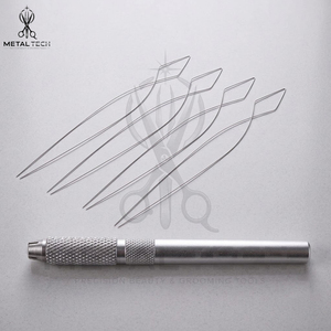 Wholesale Stainless Steel Holder Micro Ring Hair Extension Loop <b>Needle</b> Pulling Wire <b>Threader</b> Barber Accessories Tool Kit - Product Image 3