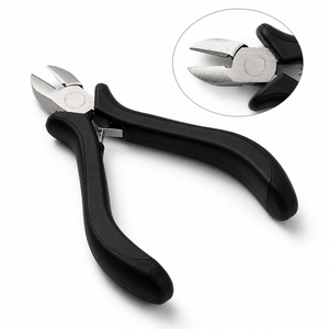 Pince coupante diagonale de précision, manche noir, acier inoxydable, outil de coupe à plat pour bijoux, bricolage, artisanat, électronique - Product Image 6
