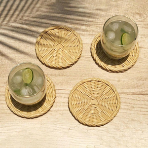 Lot de sous-verres en bambou écologiques peints à la main, style bohème, pour décoration de table, vente en gros, accepté par les fabricants d'équipement d'origine (OEM) - Product Image 4