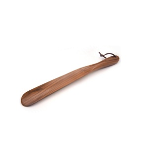 Unique Quality Luxury Wood <b>Shoe</b> Horn with Leather Hinging Wholesale Exporter Acacia Wooden Long Handle <b>Shoe</b> Lifter Use - Product Image 4