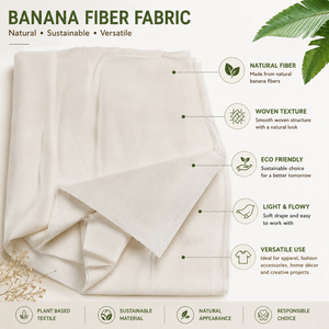 Natural Banana Fiber Fabric Breathable Eco-Friendly Textile Material for Girls' Garments Home Furnishing Crafts and Fashion Use - Product Image 6