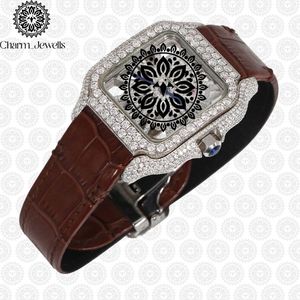 Reloj de Lujo para Hombre Charm Jewells, Acero Inoxidable, Esfera de 40 mm, Bisel con Diamantes, Movimiento Mecánico Analógico, Resistencia al Agua de 10 Bares, Automático - Product Image 4