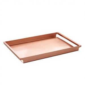 Plateau en bois écologique fait main avec poignée en métal pour cupcakes, glaces, brownies - Réutilisable et compatible lave-vaisselle - Product Image 2
