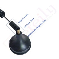 Eteily GSM 9dBi Antena Magnetik Pegas Kabel RG174 (L-3Mtr) + Konektor SMA Male St. Model Logam ET-GS9M-1L3-SMS-B10 Buatan India
