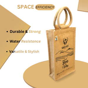 Bolsa de Yute Resistente y Ecológica para Botellas, Porta Botellas de Agua Reutilizable para Uso Diario - Product Image 6