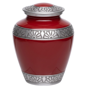Urnes funéraires pour adultes FAMUCAAS, design gravé de fleurs argentées, finition en marbre violet, personnalisable, alliage, 200 pouces cubes - Product Image 4