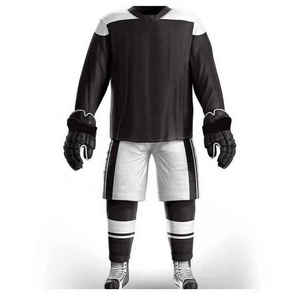 Maillot et pantalon de hockey sur glace de qualité supérieure en gros, 100 % polyester, doux, respirant, confortable, vêtements d'équipe sportive personnalisés - Product Image 1
