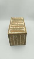 Boîtes de rangement décoratives en bois de manguier indien, faites à la main, écologiques, grand format carré, avec design gravé unique, pour bijoux, à poser au sol