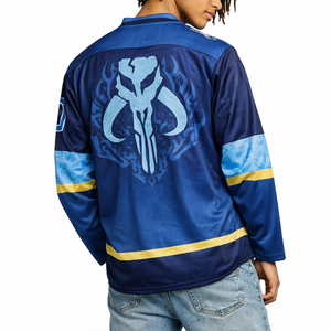 Camiseta de Fútbol Americano de Malla de Poliéster 220GSM para Hombre, Ropa Deportiva con Cuello en V y Manga Larga, Impresión Personalizada de Equipo, Fabricante para Pedidos al por Mayor OEM - Product Image 6