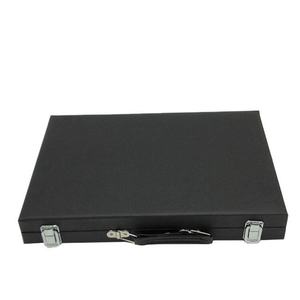 Premium Quality Luxury PU Leather Black Color <b>Backgammon</b> Portable Luxury <b>Backgammon</b> for Tournament for Adult - Product Image 4