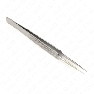 Pinzas para Pestañas de Acero Inoxidable Plateado con Agarre de Diamante, Etiqueta Personalizada, Punta Fina, Herramienta Clásica para Aislamiento de Volumen de Pestañas - Product Image 6