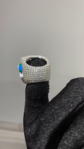 Mens 925 Silver Moissanite Custom <b>Name</b> Signet <b>Ring</b> Iced Statement Pave Luxury Pinky <b>Ring</b> Personalized Gift for Men - Product Image 5