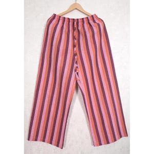 Cotton Handloom Pajama <b>Women</b>, Indian Cotton <b>Trousers</b>, Elastic Waist Casual Pants, Comfortable <b>Lounge</b> Wear - Product Image 1