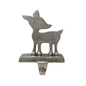 Christmas Snowman <b>Stocking</b> <b>Holder</b> Set Weighted Silver Mantel Hanger For Holiday Fireplace Decor And Festive <b>Stocking</b> <b>Holder</b> - Product Image 4