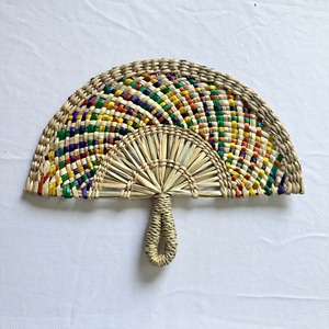 Vietnam Handmade Seagrass <b>Fan</b> Natural Fiber <b>Hand</b> <b>Fan</b> for Wall Decor Wedding Backdrop Party Decoration and Gift - Product Image 2