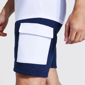 Ensemble de vêtements de sport pour homme de haute qualité, respirant, personnalisé, t-shirt blanc ajusté, short assorti bleu marine, tenue en 2 pièces - Product Image 3