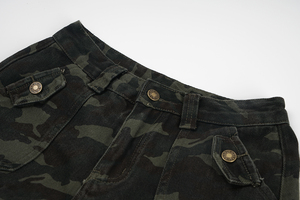 Jean baggy camouflage pour homme, pantalon en denim à jambe large, streetwear oversize, coupe ample, pantalon de skateboard, pantalon homme, pantalon femme - Product Image 3