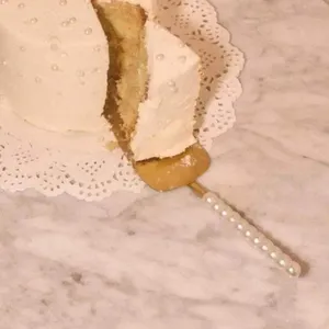 Elegante Juego de Servir Queso y Pastel en Diseño Metálico para Bodas y Celebraciones Familiares con un Atractivo Atemporal - Product Image 4