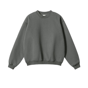 Custom logo Trendy Brand Winter Sweatshirt Loose Casual Fleece Inside Digital Printing Lined Velvet Thick Crewneck <b>for</b> <b>Men</b> - Product Image 2