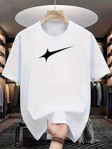 Camiseta de Algodón para Hombre, Estilo Moderno 2026, Corte Holgado, Manga Corta, Verano, Hombros Caídos, 200g, Impresión DTF, Logotipo Personalizado - Product Image 5