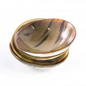Bol raffiné en corne de buffle, élégant accessoire de service pour table à manger et cuisine, style artisanal BOWL AL MALIK CRAFT - Product Image 1