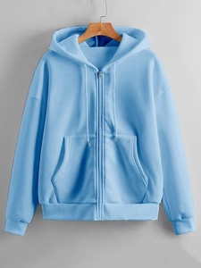Sweat à capuche unisexe bleu clair de haute qualité, coupe régulière, en polaire, décontracté, idéal pour l'automne – Meilleur prix - Product Image 1