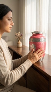 green aluminium urn <b>vase</b> <b>red</b> aluminium urn <b>vase</b> colored aluminium urn <b>vase</b> dual tone aluminium urn <b>vase</b> - Product Image 5