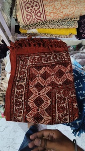 ผ้าห่มชายหาดพิมพ์ลายดอกไม้สวยงามทันสมัย ทำมือด้วยเทคนิคการพิมพ์บล็อกแบบคัดดี ผ้าฝ้าย 100% เหมาะสำหรับปิกนิก - Product Image 4