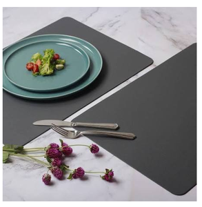 Modern Silicone <b>Rectangle</b> <b>Placemats</b> Non-Slip Grey Thickness Table Mats for Dining Custom requirements - Product Image 1