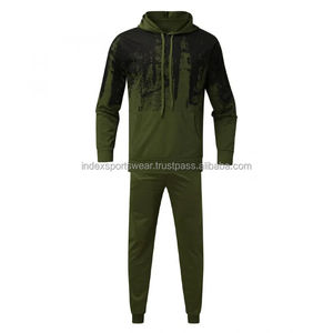 <b>Men's</b> Hooded Sweatshirt Olive <b>Green</b> Sublimation Print Full Sleeve Casual Autumn Wear Quick Dry Polyester <b>Tracksuit</b> Top - Product Image 4