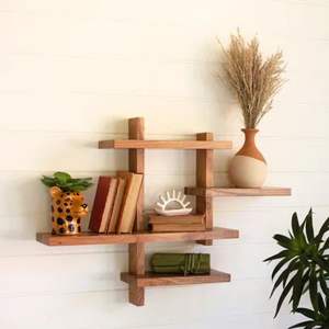 Étagères murales décoratives modernes en bois pour plantes – Édition Cadeau de bienvenue et Ramadan |   Fait main et respectueux de l'environnement |   Prix de gros en vrac - Product Image 1