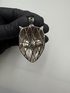 จี้กัปตันอเมริกาแบล็คแพนเธอร์ เงินแท้ 925 จี้โมอิสซาไนต์สั่งทำพิเศษ จี้แร็ปเปอร์แบบประดับเพชร จี้แบบ Iced Out สำหรับผู้ชาย - Product Image 3