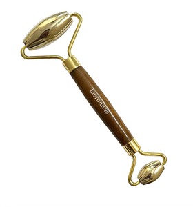 Kansa Face <b>Roller</b> with Fine Copper Grip Classic Hand-made Premium Luster Restoring and Skin Stimulation Detox Tool GOLD - Product Image 4