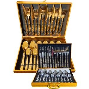 Modern <b>Copper</b> Plated Stainless Steel Silverware Set Ergonomic Design Tableware For Dining Room Kitchenware Hospitality Supply - Product Image 3