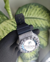 Pragalbh Jewels Iced Out Luxus-Diamantuhr Micro Pave Diamanten Edelstahl Luxus Hip-Hop Armbanduhr für Herren